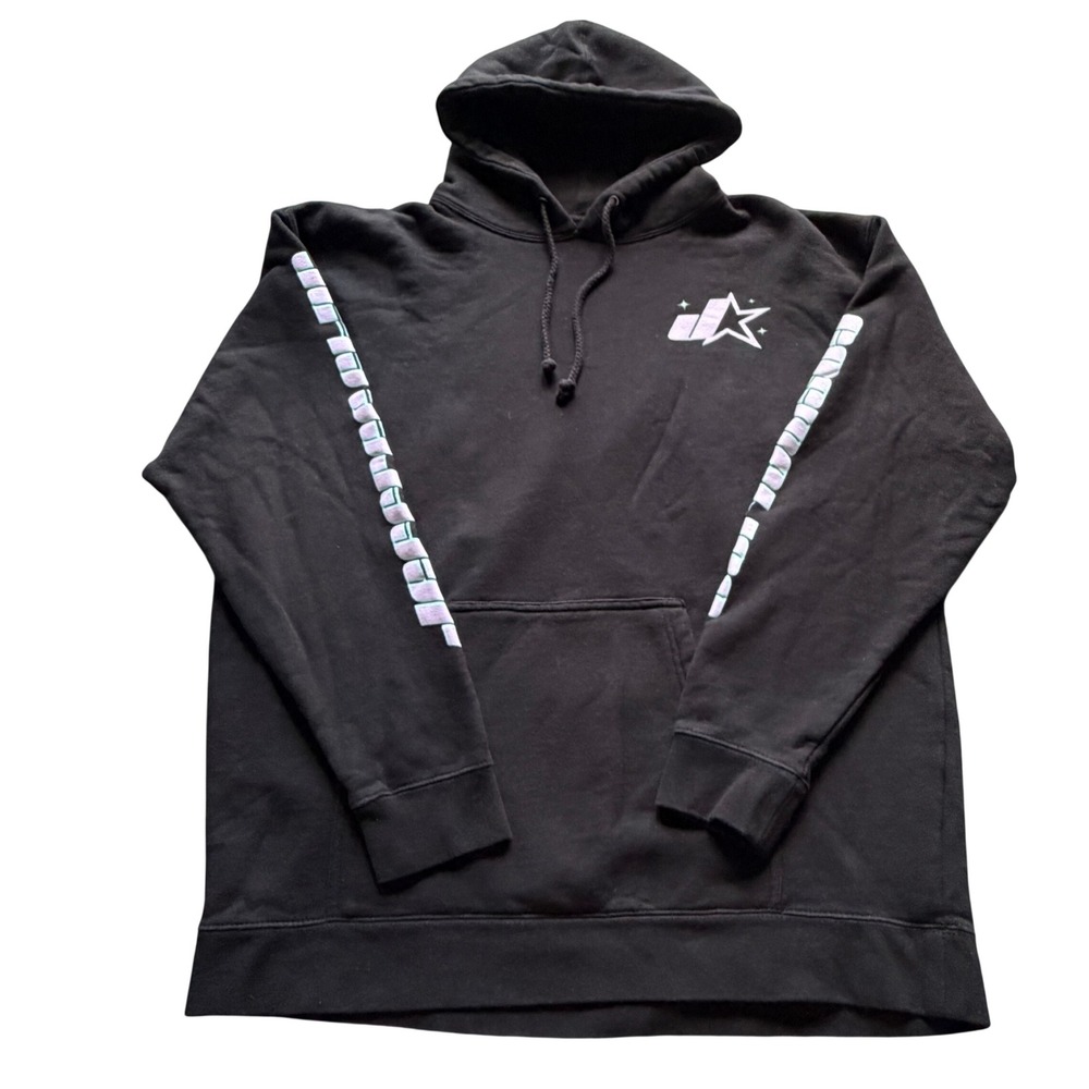 Jeffree Star Cosmetics Black Hoodie XL Pink Mint Star Graphic Pullover Hoody